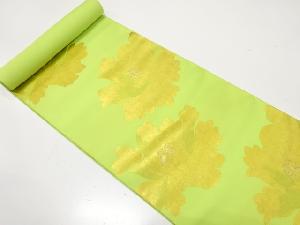 アンティーク　牡丹模様織り出し　名古屋帯地反物